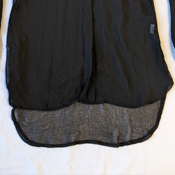 'Smart Set' Sheer Black Long Sleeve - Picture 6 of 8